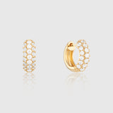 Auree x @theeditbutton Mini Chunky Gold and Cubic Zirconia Hoops