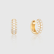Auree x @theeditbutton Mini Chunky Gold and Cubic Zirconia Hoops
