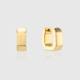 Auree x @theeditbutton Mini Chunky Gold Rectangular Hoops