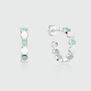 Ortigia Amazonite and Sterling Silver Disc Hoop Earrings