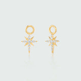 Gold and Cubic Zirconia Star Drops | Gold Plated | Auree Jewellery
