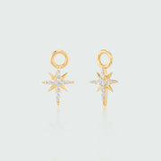 Gold and Cubic Zirconia Star Drops | Gold Plated | Auree Jewellery