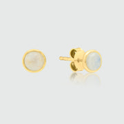 Lulea Moonstone Gold Vermeil Stud Earrings