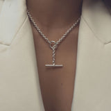 Fernshaw Sterling Silver T-bar Necklace