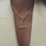 Fernshaw Sterling Silver T-bar Necklace