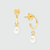 Mini Manhattan Pearl & Gold Vermeil Interchangeable Hoop Earrings