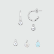 Manhattan Silver Interchangeable Drop Earrings