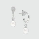 Mini Manhattan Pearl & Sterling Silver Interchangeable Hoop Earrings