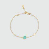 Salina Amazonite and Gold Vermeil Disc Bracelet