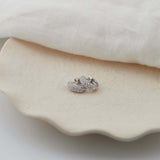 Silver Pave Cubic Zirconia Hoop Earrings | Auree Jewellery