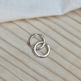 Fernshaw Large Silver Huggie Hoop Earrings