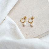 Mini Manhattan Pearl & Gold Vermeil Interchangeable Hoop Earrings