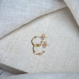 Ronda 9ct Gold Irregular Molton Hoop Earrings