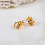 Brooklyn Citrine & Gold Vermeil Stud Earrings