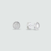Antibes Sterling Silver & Moonstone Stud Earrings