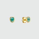 Hampton Emerald & Gold Vermeil Gemstone Stud Earrings