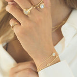 Antibes Citrine and Gold Vermeil Station Bracelet