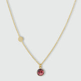 Salina Garnet and Gold Vermeil Disc Necklace