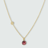 Salina Garnet and Gold Vermeil Disc Necklace
