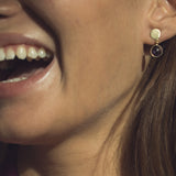 Salina Amethyst and Gold Vermeil Disc Earrings