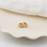 Mini Gold & Cubic Zirconia Huggie Hoops | Gold Plated Hoops | Auree Jewellery
