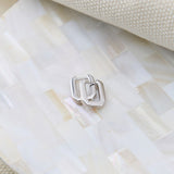 Auree x @theeditbutton Sterling Silver Rectangular Hoops