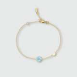 Salina Blue Topaz and Gold Vermeil Disc Bracelet