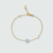 Salina Blue Topaz and Gold Vermeil Disc Bracelet