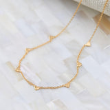 Gold Multi Heart Necklace | Gold Plated | Auree Jewellery