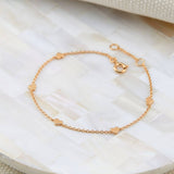Gold Mini Multi Heart Bracelet | Gold Plated | Auree Jewellery