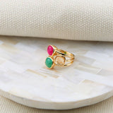 Gemstone Stacking Ring | Gold Vermeil Ring | Auree Jewellery