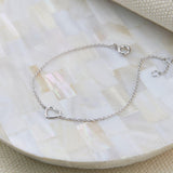 Verona Sterling Silver Love Heart Bracelet