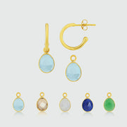 Manhattan Gold Interchangeable Gemstone Earrings