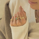 Gemstone Stacking Ring | Gold Vermeil Ring | Auree Jewellery