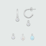 Manhattan Interchangeable Silver Drops (for Manhattan Hoops)