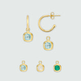 Manhattan Gold Hoop Earrings with Interchangeable California Drop