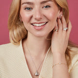 Gaia Silver Oyster Shell and Pearl Necklace