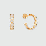 Ortigia Moonstone & Gold Vermeil Hoop Earrings