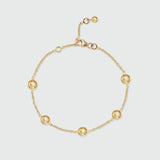 Antibes Citrine and Gold Vermeil Station Bracelet