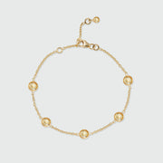 Antibes Citrine and Gold Vermeil Station Bracelet