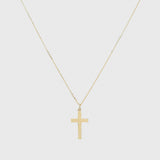 Arundel 9ct Gold Cross Pendant Necklace-Auree Jewellery