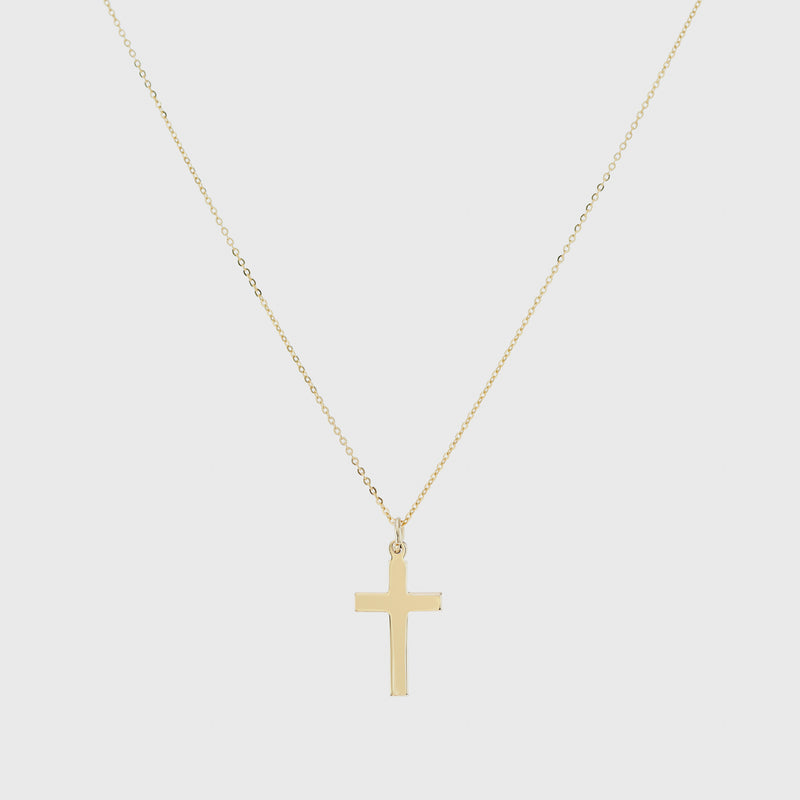 Arundel 9ct Gold Cross Pendant Necklace-Auree Jewellery