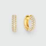Auree x @theeditbutton Large Gold and Cubic Zirconia Round Hoops