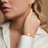 Bali 9ct Gold Rose Quartz October Birthstone Bracelet-Auree Jewellery