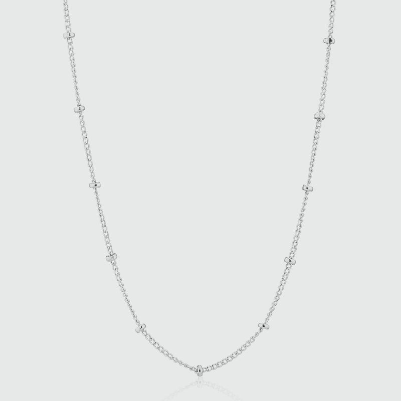 Barbican Sterling Silver 22" Beaded Chain