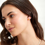Earrings - Barcelona Silver July Carnelian Birthstone Stud Earrings