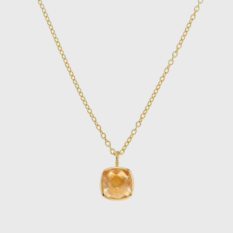 Brooklyn Citrine & Gold Vermeil Necklace-Auree Jewellery