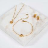 Brooklyn Citrine & Gold Vermeil Necklace-Auree Jewellery