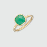 Brooklyn Chrysoprase Gold Vermeil Ring