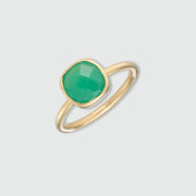 Brooklyn Chrysoprase Gold Vermeil Ring